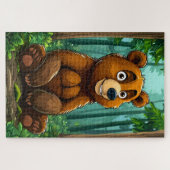 かわいいマンガのクマ ジグソーパズル (横)