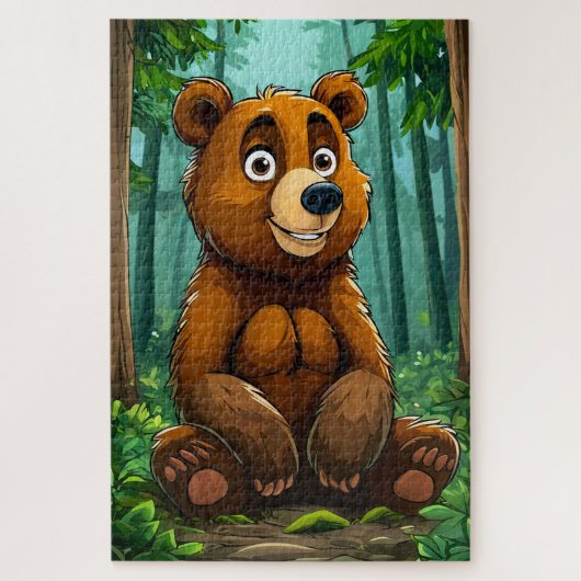 かわいいマンガのクマ ジグソーパズル (縦)