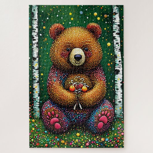 かわいいマンガのクマ ジグソーパズル (縦)