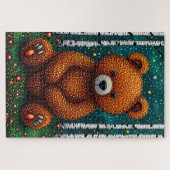 かわいいマンガのクマ ジグソーパズル (横)