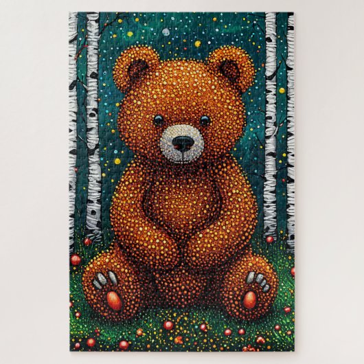 かわいいマンガのクマ ジグソーパズル (縦)