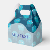 かわいいマンガのクラゲ模様(青海) フェイバーボックス (裏面サイド)