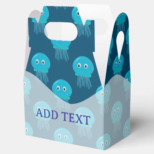 かわいいマンガのクラゲ模様(青海) フェイバーボックス (オープン)