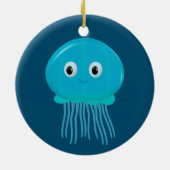 かわいいマンガのクラゲin青海 セラミックオーナメント (裏面)