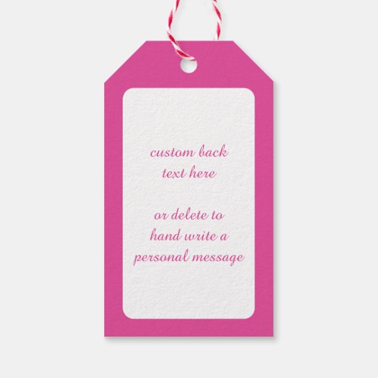 かわいいマンガのクリスマスキャットホールディングリース ギフトタグ (裏面)