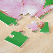 かわいいマンガのクリスマスキャットホールディングリース ジグソーパズル (側面)