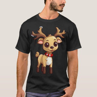 かわいいマンガのクリスマストナカイ Tシャツ