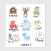 かわいいマンガのクリプティッドとモンスターズのステッカーセット シール (シート)