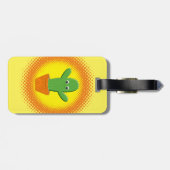 かわいいマンガのサボテン ラゲッジタグ (裏面横)