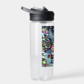 かわいいマンガのサンタとトナカイのクリスマス ウォーターボトル (右面)