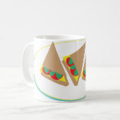 かわいいマンガのサンドウィッチマグ コーヒーマグカップ (正面左)