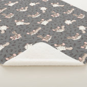 かわいいマンガのシュガー・グライダー シェルパブランケット (3/4)