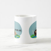 かわいいマンガのスカンクサル コーヒーマグカップ (中央)