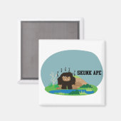 かわいいマンガのスカンクサル マグネット (正面/裏面)