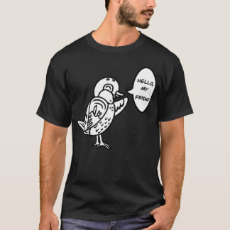 かわいいマンガのスズメバードボーイ Tシャツ