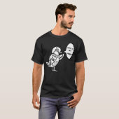 かわいいマンガのスズメバードボーイ Tシャツ (正面フル)