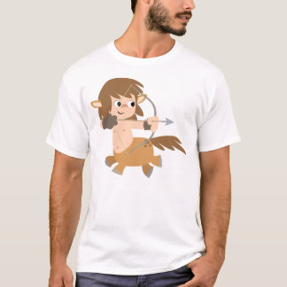 かわいいマンガのセンター射手座子供たちTシャツ Tシャツ