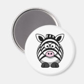 かわいいマンガのゼブラテンプレート マグネット (正面/裏面)