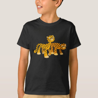 かわいいマンガのチーターたちTシャツ Tシャツ