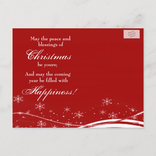 かわいいマンガのトナカイのクリスマスグリーティング シーズンポストカード (裏面)