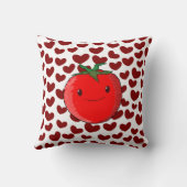かわいいマンガのトマト愛好家 クッション (裏面)