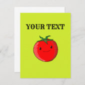 かわいいマンガのトマト ノートカード (正面/裏面)