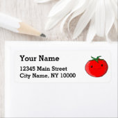 かわいいマンガのトマト ラベル (インサイチュ)