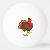 かわいいマンガのトルコ |カスタマイズ 卓球ボール (正面)