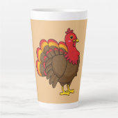 かわいいマンガのトルコ カフェラテマグ (正面)