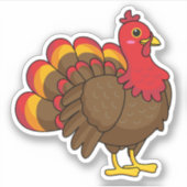 かわいいマンガのトルコ シール (正面)