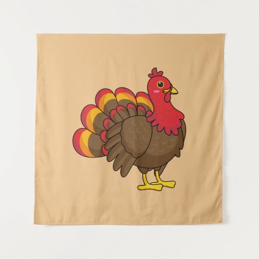 かわいいマンガのトルコ タペストリー (正面)