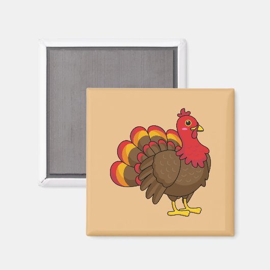 かわいいマンガのトルコ マグネット (正面/裏面)