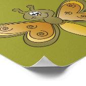 かわいいマンガのトンボ ポスター (角)