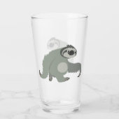 かわいいマンガのナマケモノが大急ぎ タンブラーグラス (裏面)