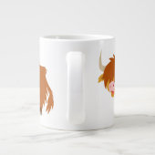 かわいいマンガのハイランド牛 ジャンボコーヒーマグカップ (裏面)