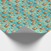 かわいいマンガのハチ ラッピングペーパー (角)