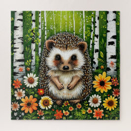 かわいいマンガのハリネズミ ジグソーパズル