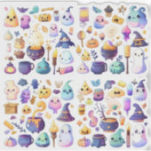 かわいいマンガのハロウィーン シール (正面)