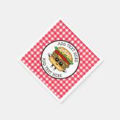 かわいいマンガのハンバーベキューや誕生日パーティー スタンダードカクテルナプキン (角)