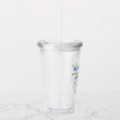 かわいいマンガのバニーが1人の男の子を1歳の誕生日に アクリルタンブラー (右)