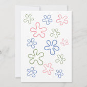 かわいいマンガのバニーが1人の男の子を1歳の誕生日に 招待状 (裏面)