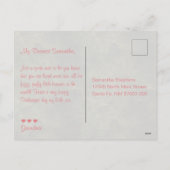 かわいいマンガのバニーバレンタインハガキ シーズンポストカード (裏面)