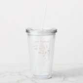 かわいいマンガのバニー一女の子を変える1歳の誕生日 アクリルタンブラー (裏面)