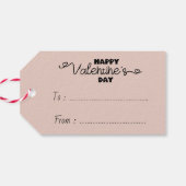 かわいいマンガのバンビ愛好家ハートバレンタインデー ギフトタグ (裏面横)