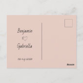 かわいいマンガのバンビ愛好家ハートバレンタインデー ポストカード (裏面)