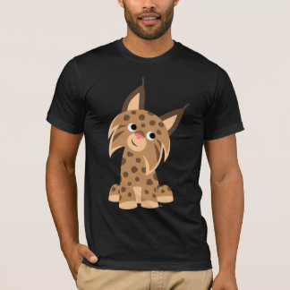 かわいいマンガのパンキッシュLynx Tシャツ