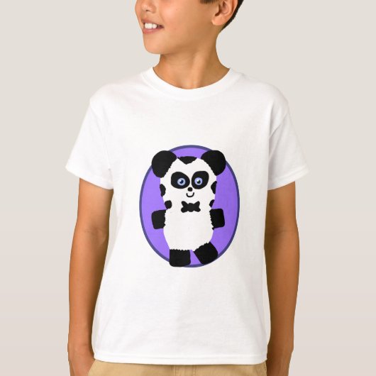 かわいいマンガのパンダのシャツ Tシャツ (正面)