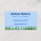 かわいいマンガのビーグル子犬ブリーダー 名刺 (裏面)