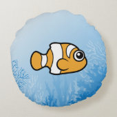 かわいいマンガのピエロ ラウンドクッション (裏面)