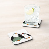 かわいいマンガのペンギン コースター (右側)